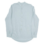 ZARA Mens Plain Shirt Grey Long Sleeve M