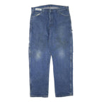 DICKIES Mens Regular Blue Denim Jeans W38 L34 Zip Closure Workwear Straight Fit