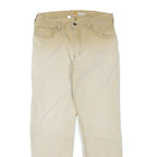 CARHARTT Mens Cotton Blend Beige Regular Fit Straight Leg Trousers W34 L32
