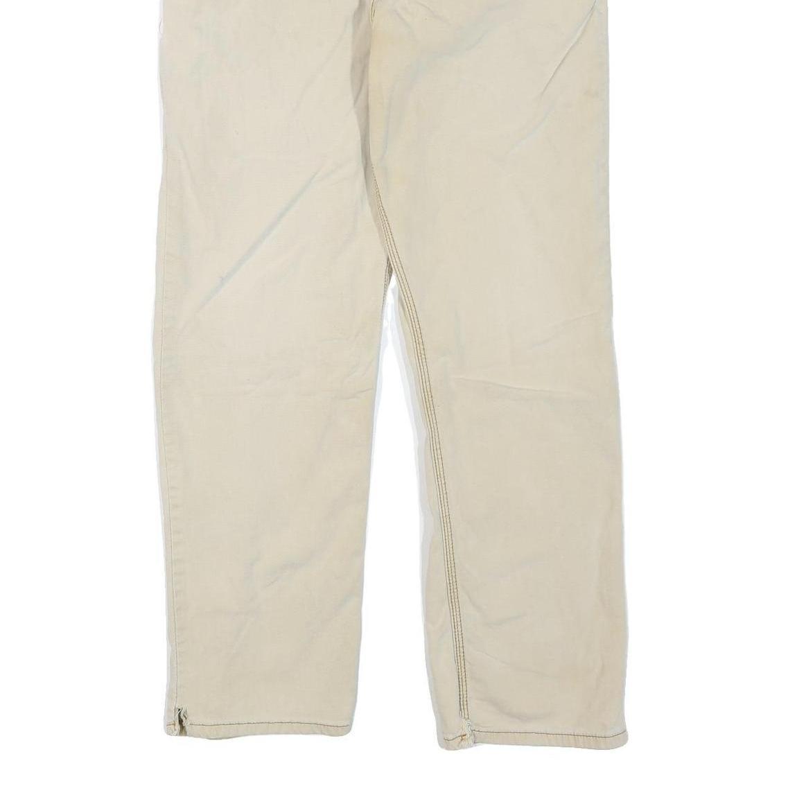CARHARTT Mens Cotton Blend Beige Regular Fit Straight Leg Trousers W34 L32