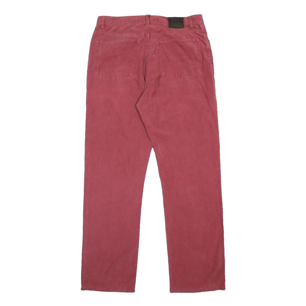 POLO RALPH LAUREN Mens Cotton Red Regular Fit Straight Trousers W34 L32 Classic