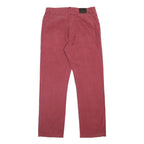 POLO RALPH LAUREN Mens Cotton Red Regular Fit Straight Trousers W34 L32 Classic