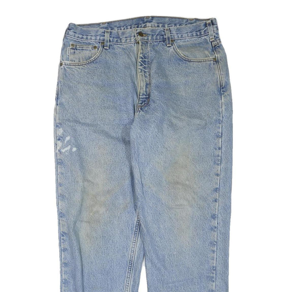 CARHARTT Mens Regular Fit Light Blue Denim Jeans W38 L32 Classic Cotton Blend