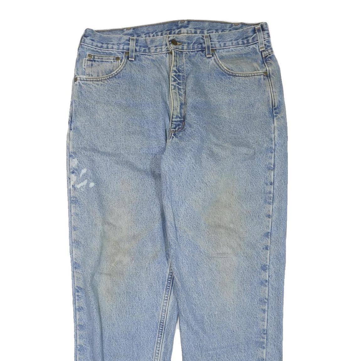 CARHARTT Mens Regular Fit Light Blue Denim Jeans W38 L32 Classic Cotton Blend