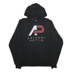 CHAMPION Mens Black Anthony Pettis Pullover Hoodie L Cotton Blend Casual