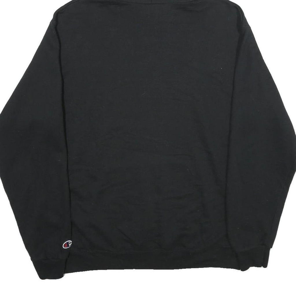 CHAMPION Mens Black Anthony Pettis Pullover Hoodie L Cotton Blend Casual