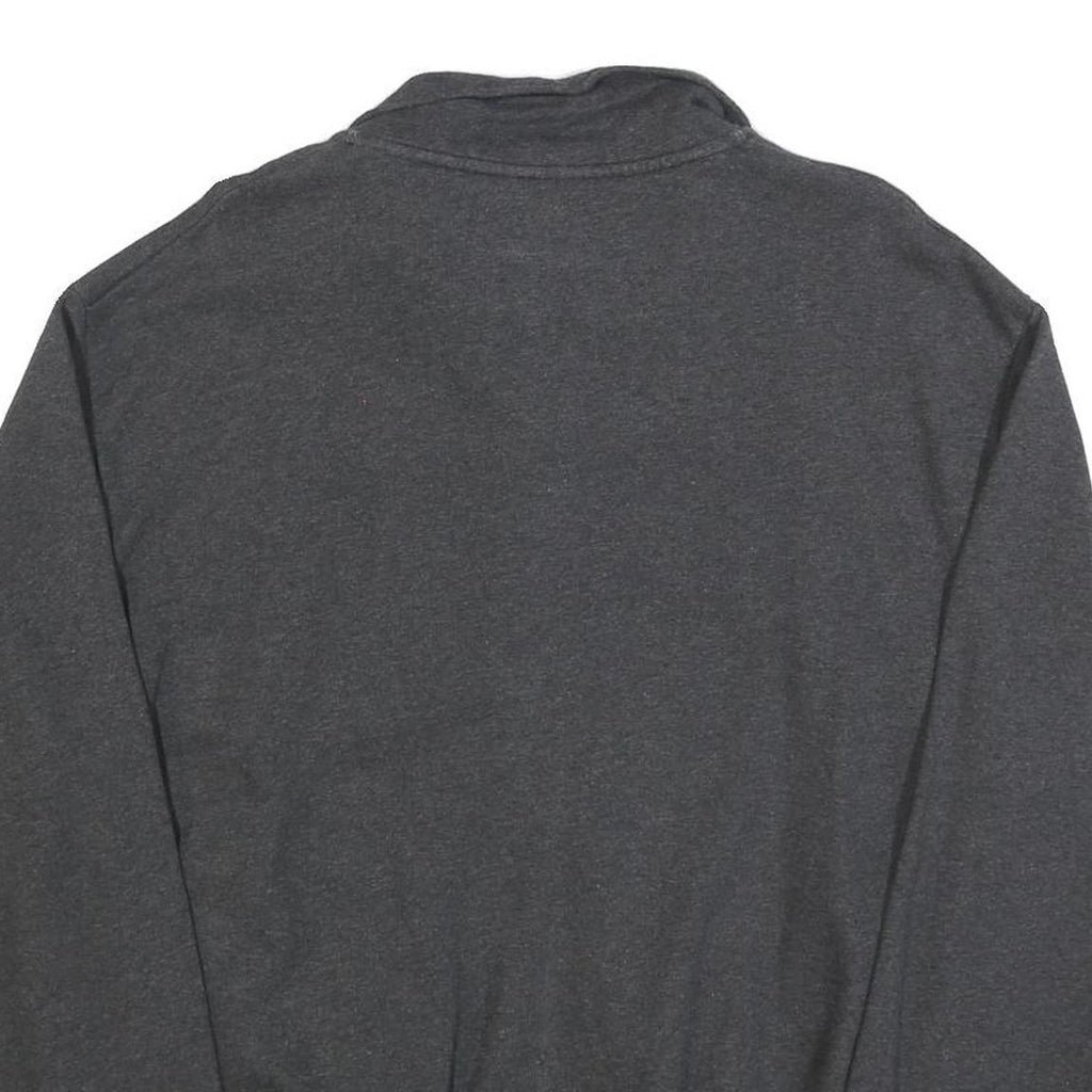 DROLE Mens Charcoal Zip Up Jacket L Cotton Blend Plain Casual Zip Fastening