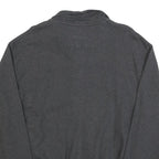 DROLE Mens Charcoal Zip Up Jacket L Cotton Blend Plain Casual Zip Fastening