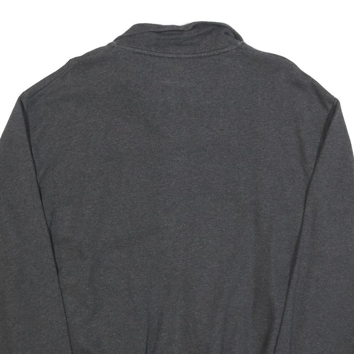 DROLE Mens Charcoal Zip Up Jacket L Cotton Blend Plain Casual Zip Fastening