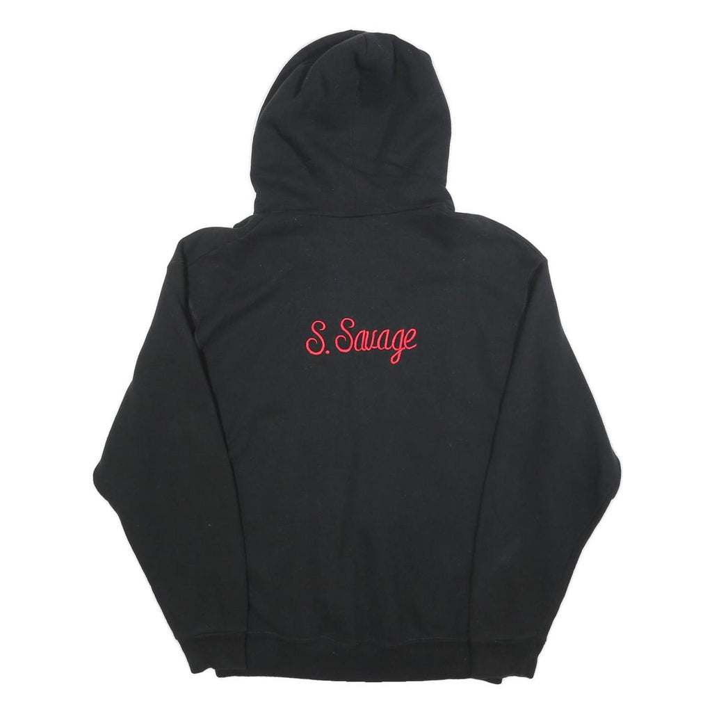 FRUIT OF THE LOOM Mens Black St. Marys Basketball Pullover Hoodie L Sports