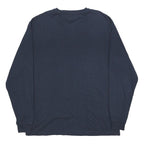 CARHARTT Mens Blue Long Sleeve Henley Neck T-Shirt Pocket Logo L