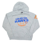 NIKE Clinton Middle School Hawks Basketball Womens Grey Hoodie USA M