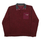 WOOLRICH Mens Red & Grey Pullover Plain Crew Neck Basic Knit M Casual Outdoor