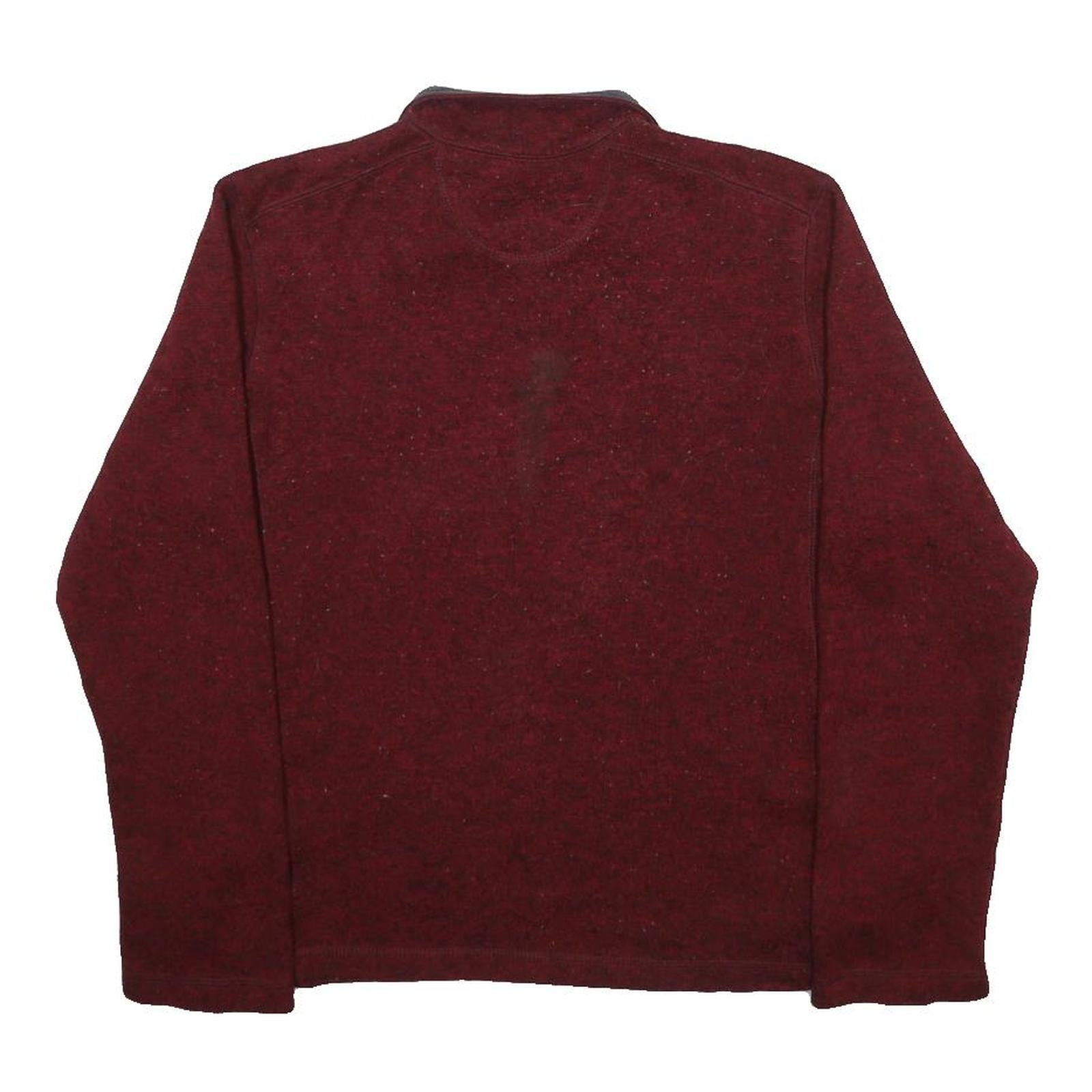 WOOLRICH Mens Red & Grey Pullover Plain Crew Neck Basic Knit M Casual Outdoor