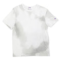 CHAMPION Mens White & Grey Tie Dye T-Shirt M Short Sleeve Crew Neck Cotton Blend