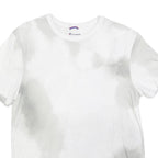 CHAMPION Mens White & Grey Tie Dye T-Shirt M Short Sleeve Crew Neck Cotton Blend