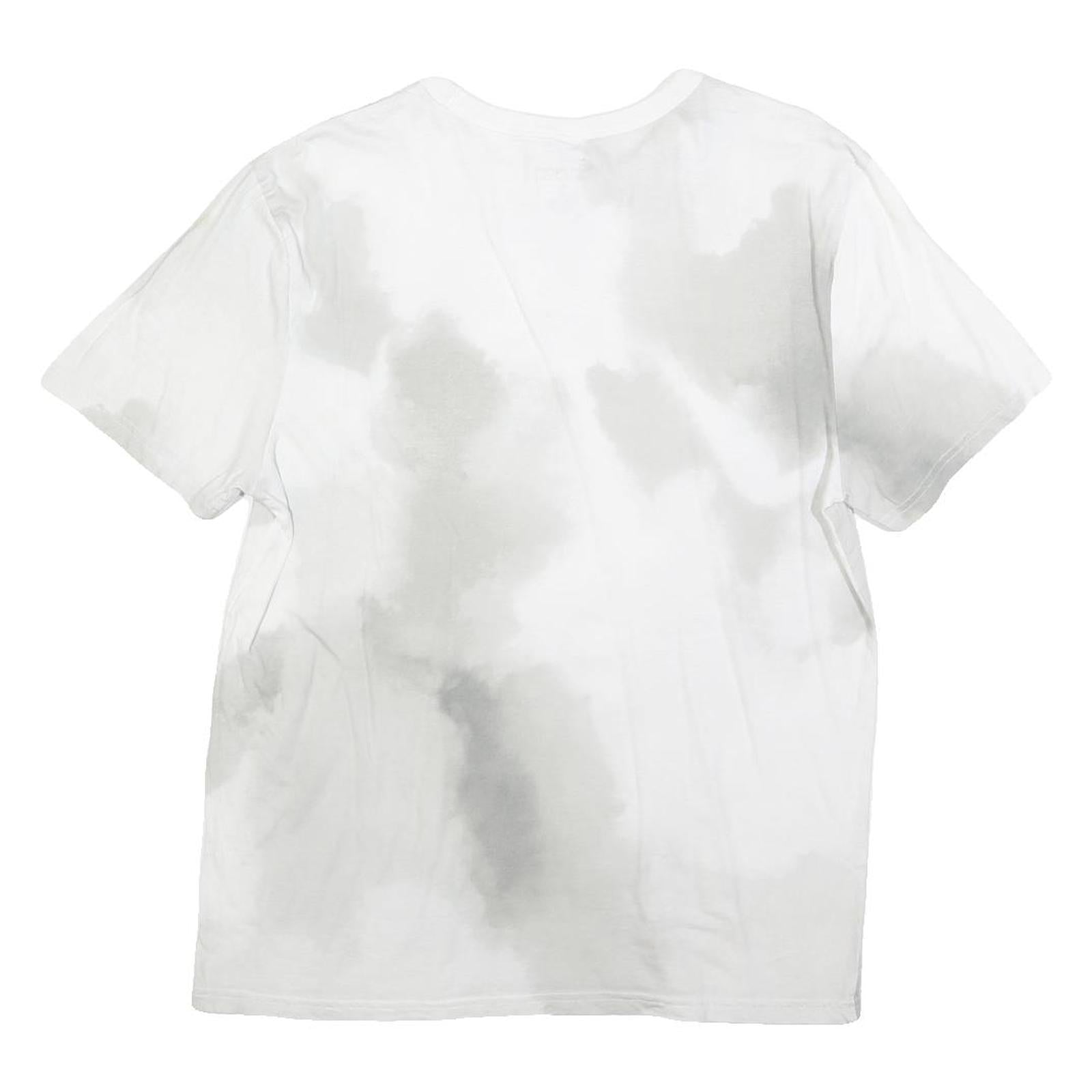 CHAMPION Mens White & Grey Tie Dye T-Shirt M Short Sleeve Crew Neck Cotton Blend