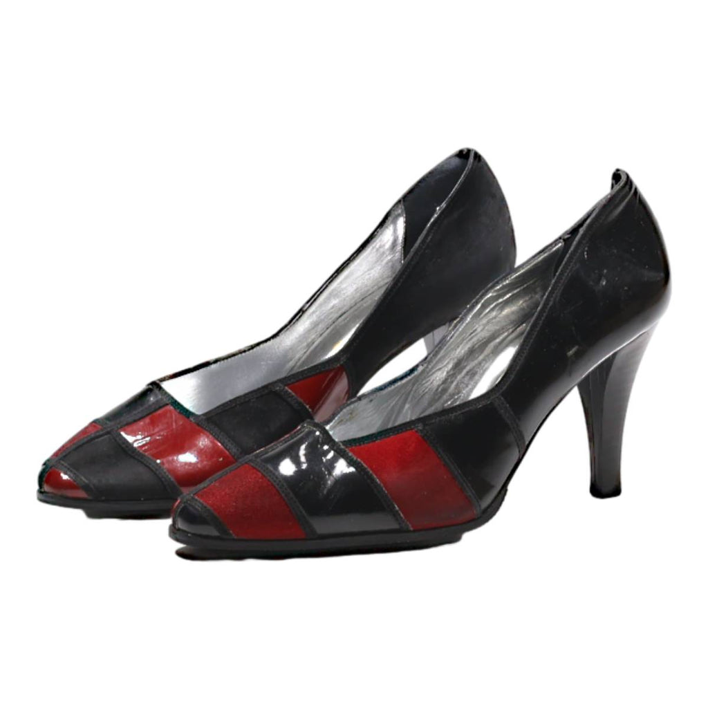 EDMOND. K Pump Heels Black Leather Womens UK 2