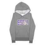 CHAMPION Womens Grey Hooded Pullover S SFSU Graphic Cotton Blend Hoodie