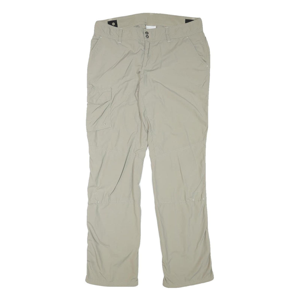 COLUMBIA Womens Beige Polyester Blend Regular Straight Trousers W33 L32 Outdoor