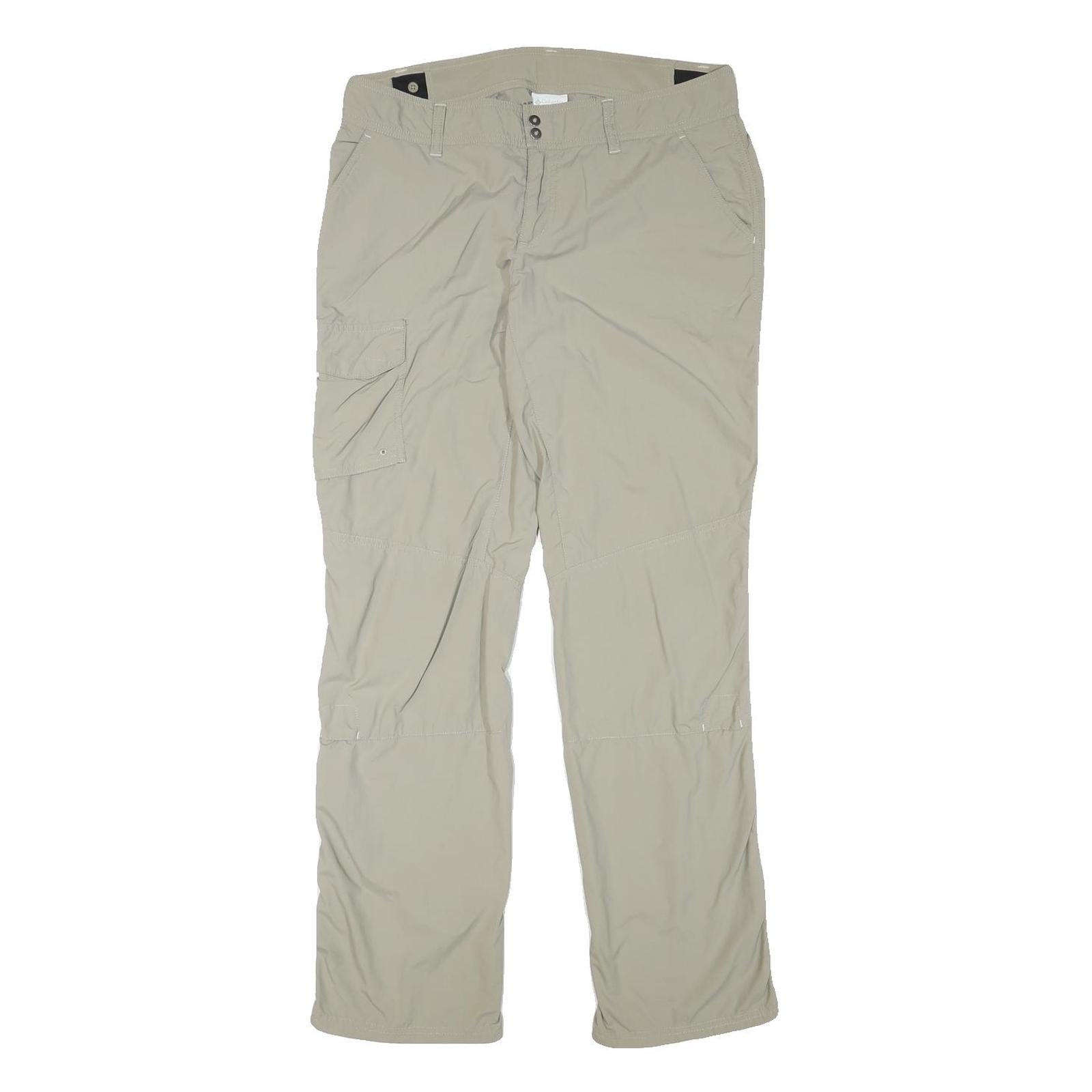 COLUMBIA Womens Beige Polyester Blend Regular Straight Trousers W33 L32 Outdoor