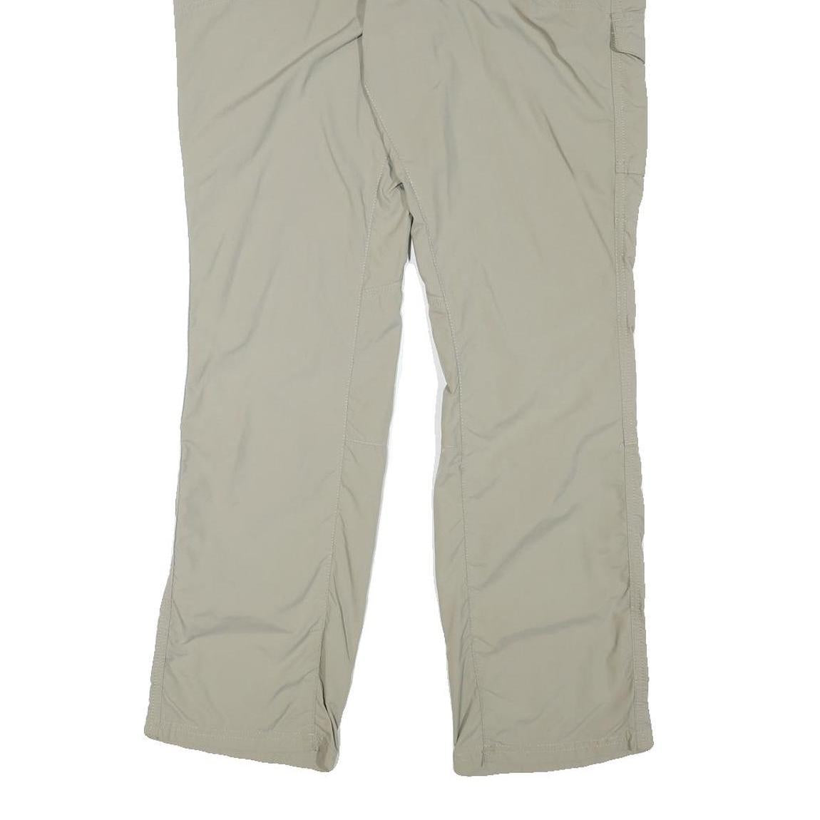 COLUMBIA Womens Beige Polyester Blend Regular Straight Trousers W33 L32 Outdoor