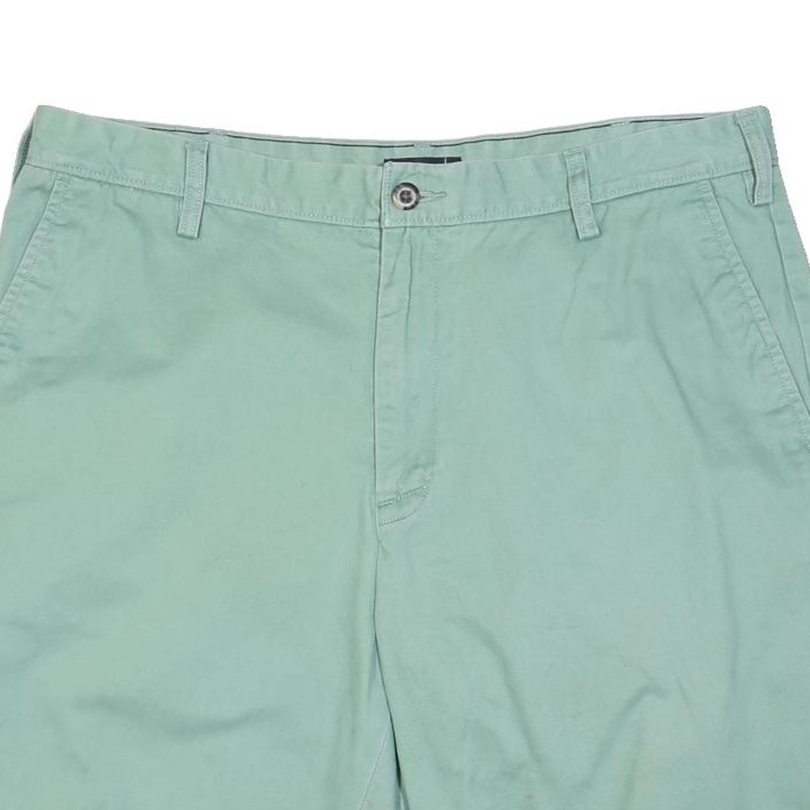 NAUTICA Mens Shorts Green Casual Plain XL W38 Cotton Blend Comfortable Fit