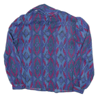 SOPHISTICATES Womens Blue & Pink Printed Blouse Long Sleeve Collared M Stylish