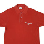 LACOSTE Mens Red Polo Shirt S Cotton Blend Short Sleeve Plain with Chest Pocket