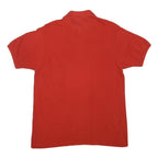 LACOSTE Mens Red Polo Shirt S Cotton Blend Short Sleeve Plain with Chest Pocket