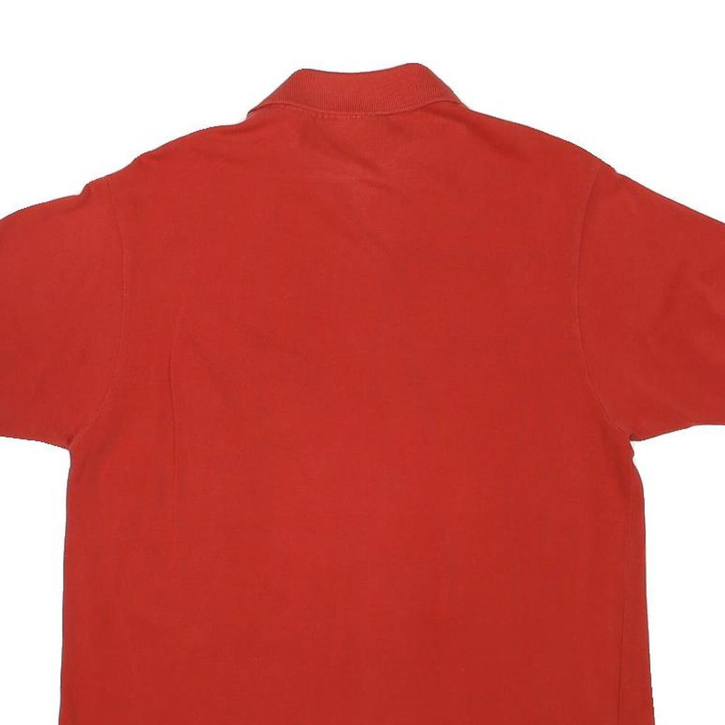 LACOSTE Mens Red Polo Shirt S Cotton Blend Short Sleeve Plain with Chest Pocket