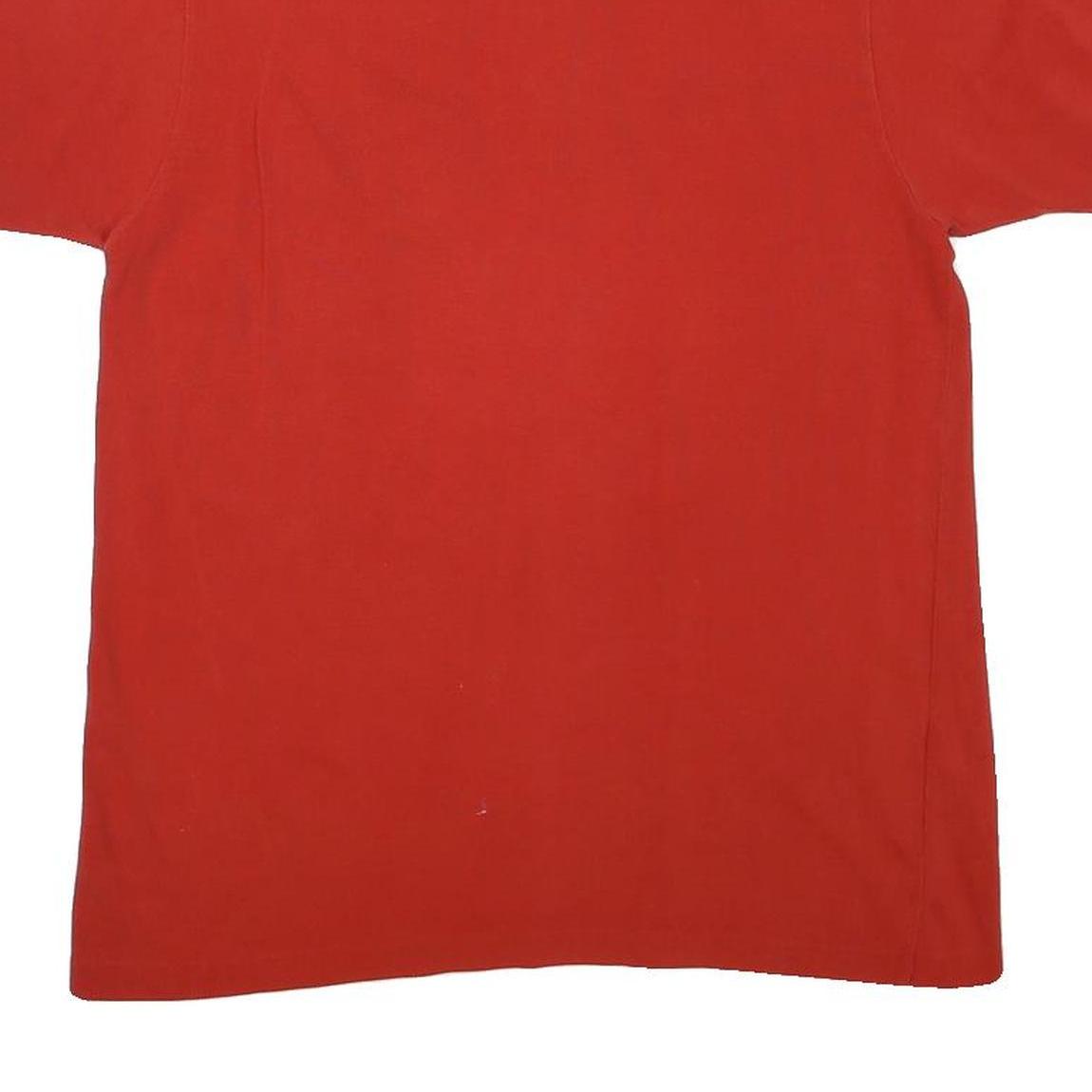 LACOSTE Mens Red Polo Shirt S Cotton Blend Short Sleeve Plain with Chest Pocket