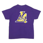 FANATICS Mens Purple Yellow LA Los Angeles Lakers Graphic T-Shirt L Short Sleeve