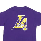 FANATICS Mens Purple Yellow LA Los Angeles Lakers Graphic T-Shirt L Short Sleeve