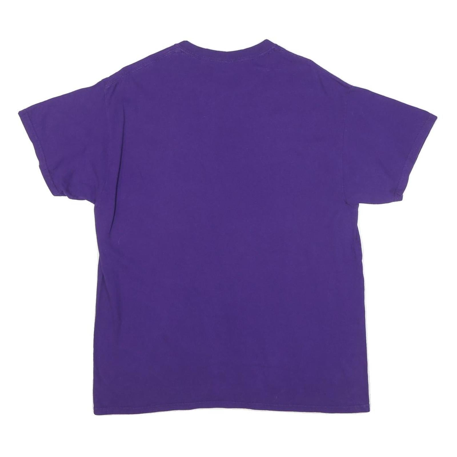 FANATICS Mens Purple Yellow LA Los Angeles Lakers Graphic T-Shirt L Short Sleeve