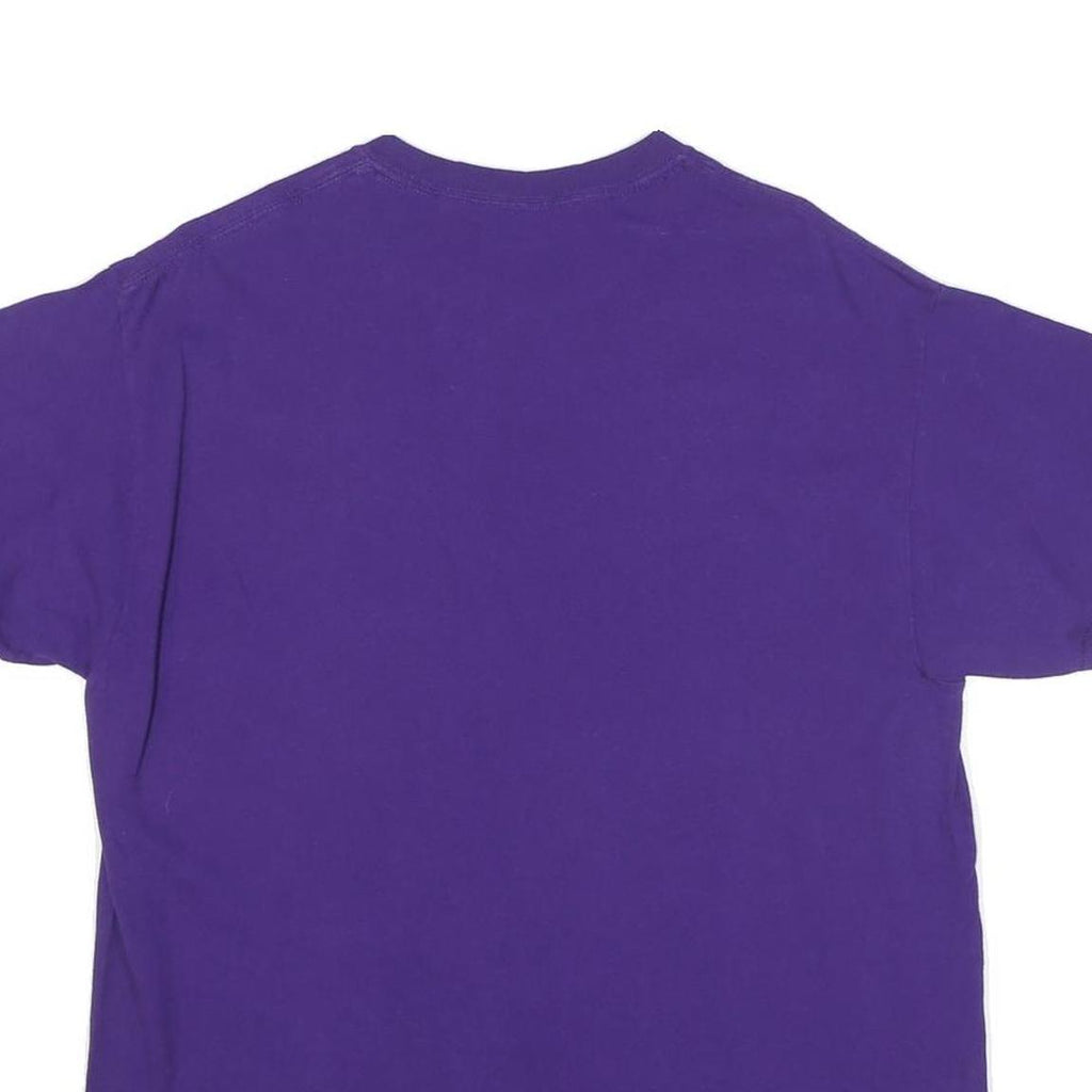 FANATICS Mens Purple Yellow LA Los Angeles Lakers Graphic T-Shirt L Short Sleeve