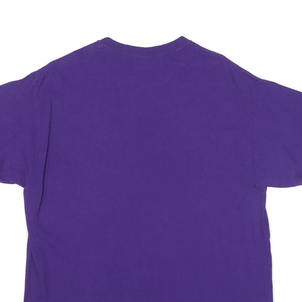 FANATICS Mens Purple Yellow LA Los Angeles Lakers Graphic T-Shirt L Short Sleeve