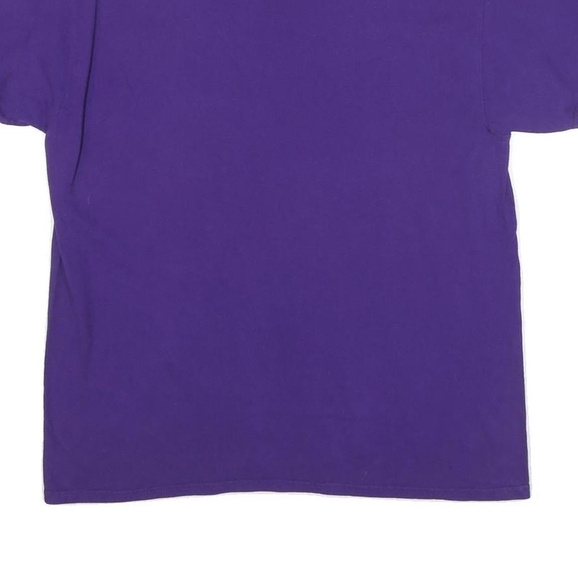 FANATICS Mens Purple Yellow LA Los Angeles Lakers Graphic T-Shirt L Short Sleeve