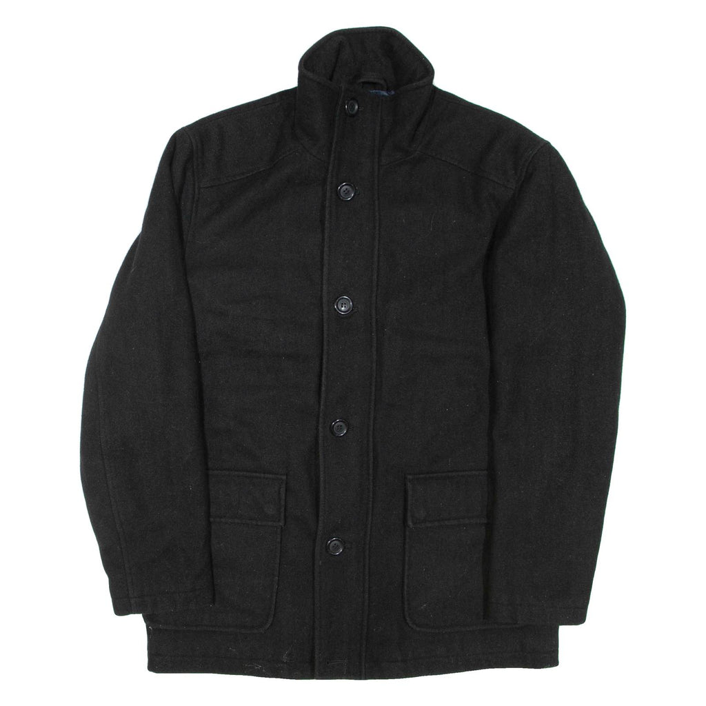 GUESS Mens Coat Black Wool S