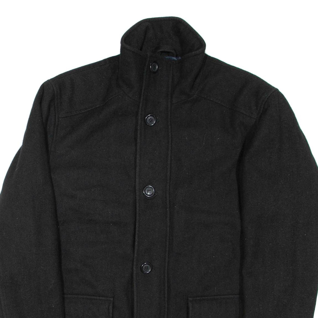 GUESS Mens Coat Black Wool S