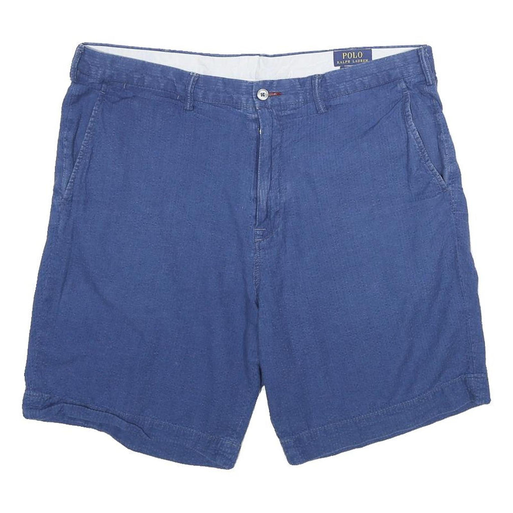 POLO RALPH LAUREN Mens Blue Casual Cotton Shorts L W36 Classic Button Closure