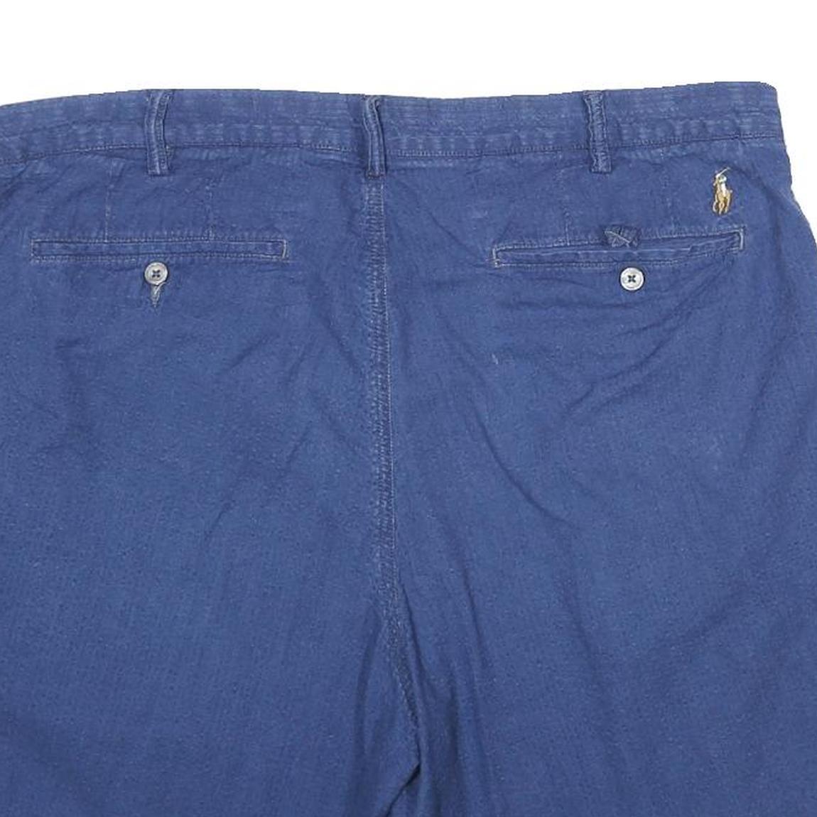 POLO RALPH LAUREN Mens Blue Casual Cotton Shorts L W36 Classic Button Closure
