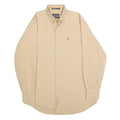 NAUTICA Mens Beige Cotton Shirt M Classic Button-Down Long Sleeve Casual