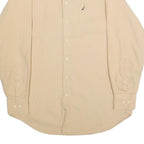 NAUTICA Mens Beige Cotton Shirt M Classic Button-Down Long Sleeve Casual