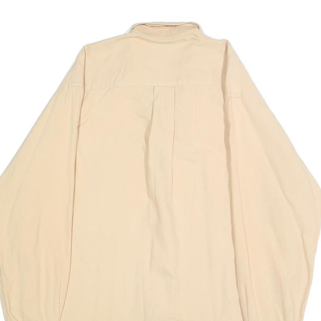 NAUTICA Mens Beige Cotton Shirt M Classic Button-Down Long Sleeve Casual