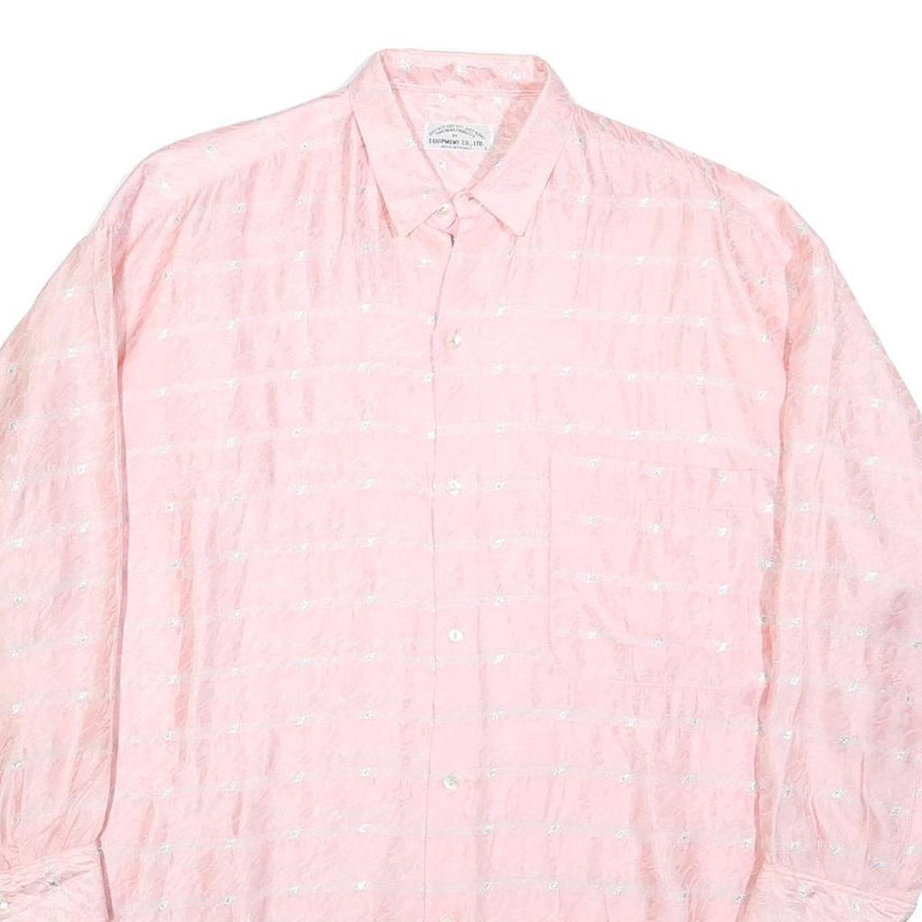 EQUIPMENT CO Womens Pink Printed Shirt Long Sleeve Collared L Stylish