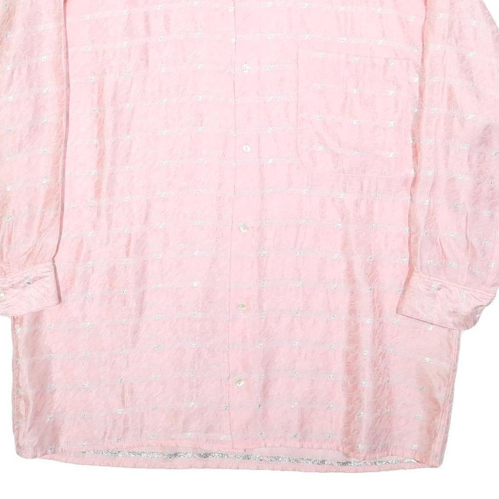 EQUIPMENT CO Womens Pink Printed Shirt Long Sleeve Collared L Stylish