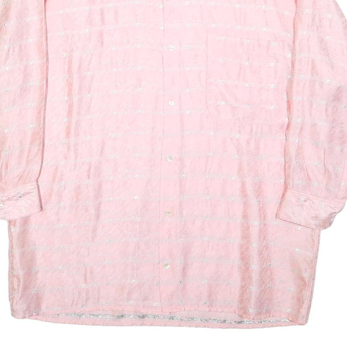 EQUIPMENT CO Womens Pink Printed Shirt Long Sleeve Collared L Stylish