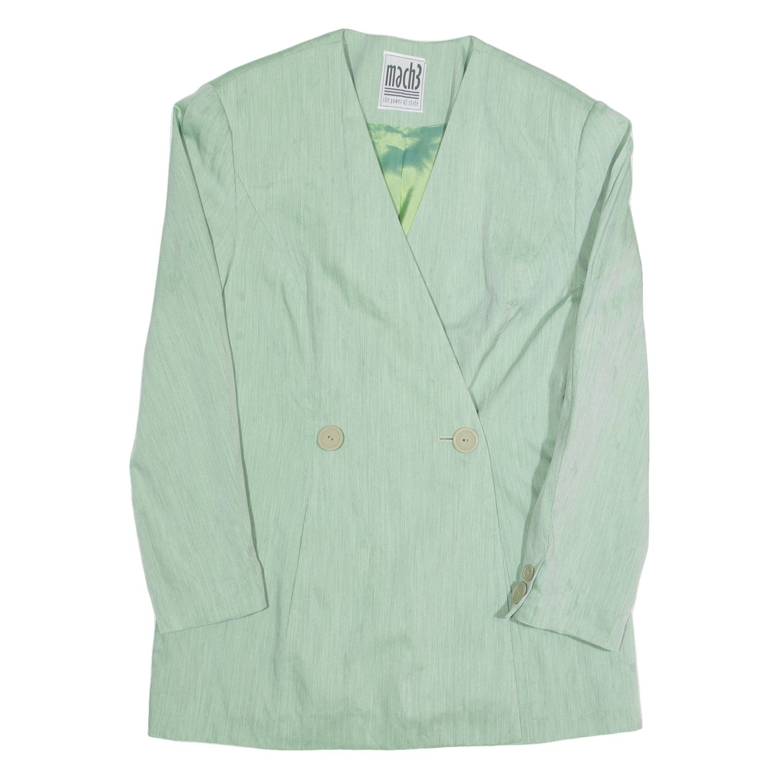 MACH3 Womens Blazer Jacket Green M