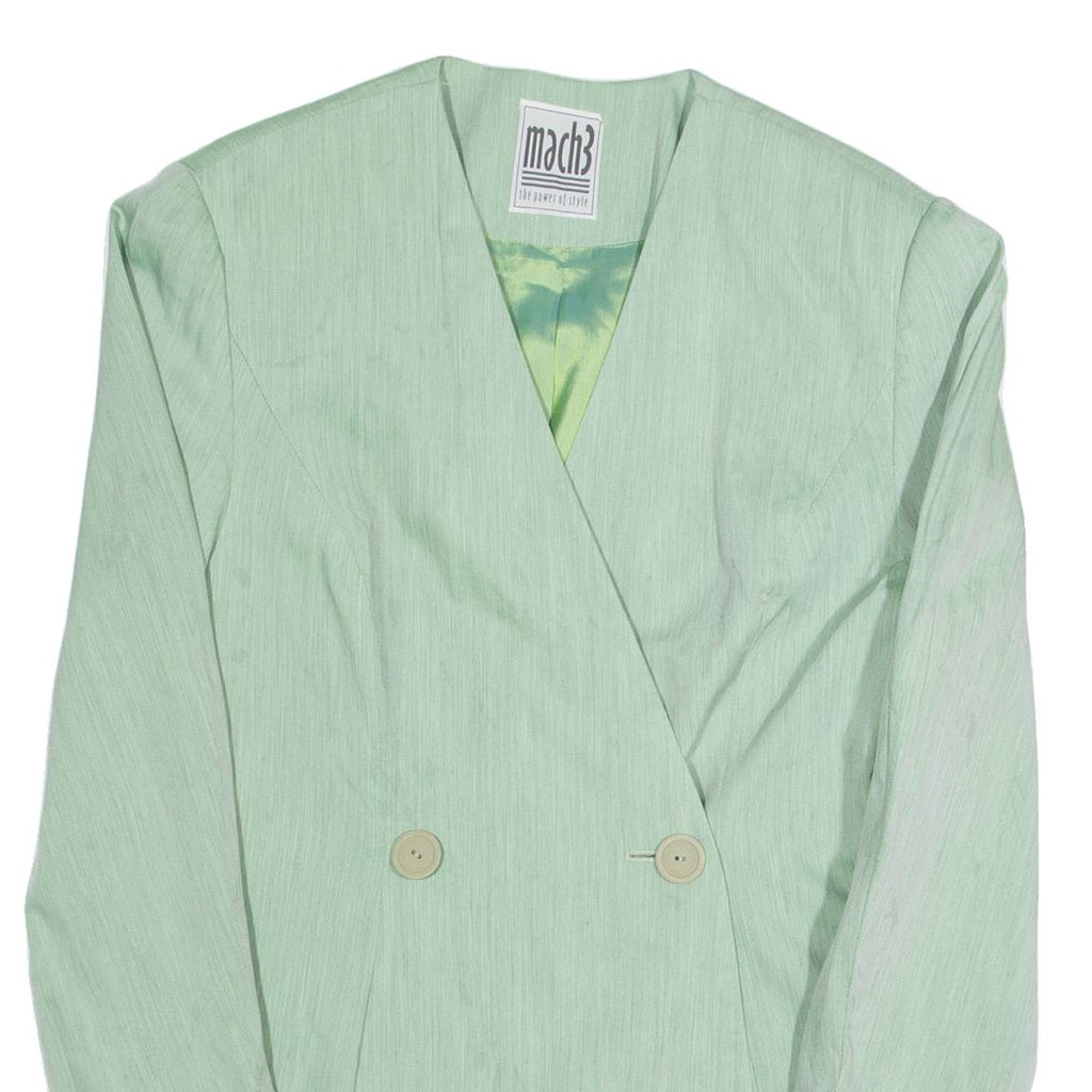 MACH3 Womens Blazer Jacket Green M